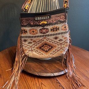 SOLD SOLD SOLD Myra Helios Hand-Tooled Bag